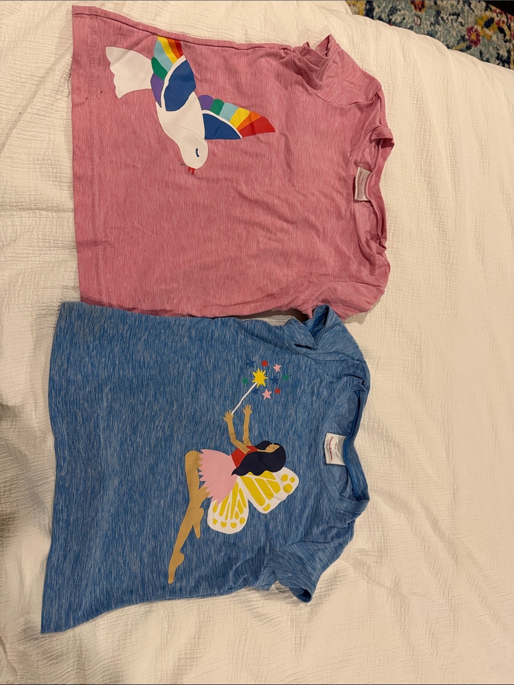 Girls' Hannah Anderson Pink Unicorn Tee & Blue Fairy Tee - 2-Pack size 110